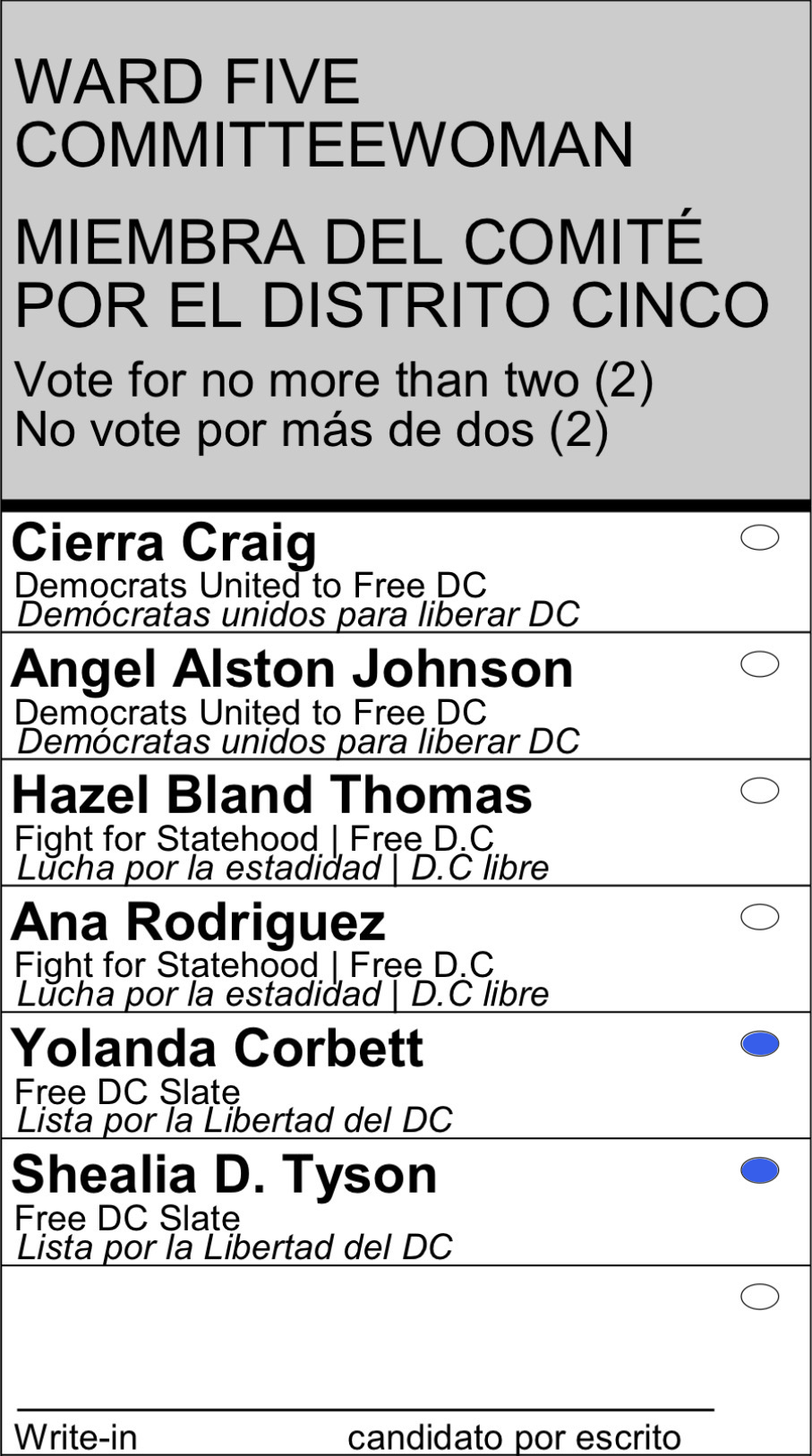 Ward 5 Committeewoman