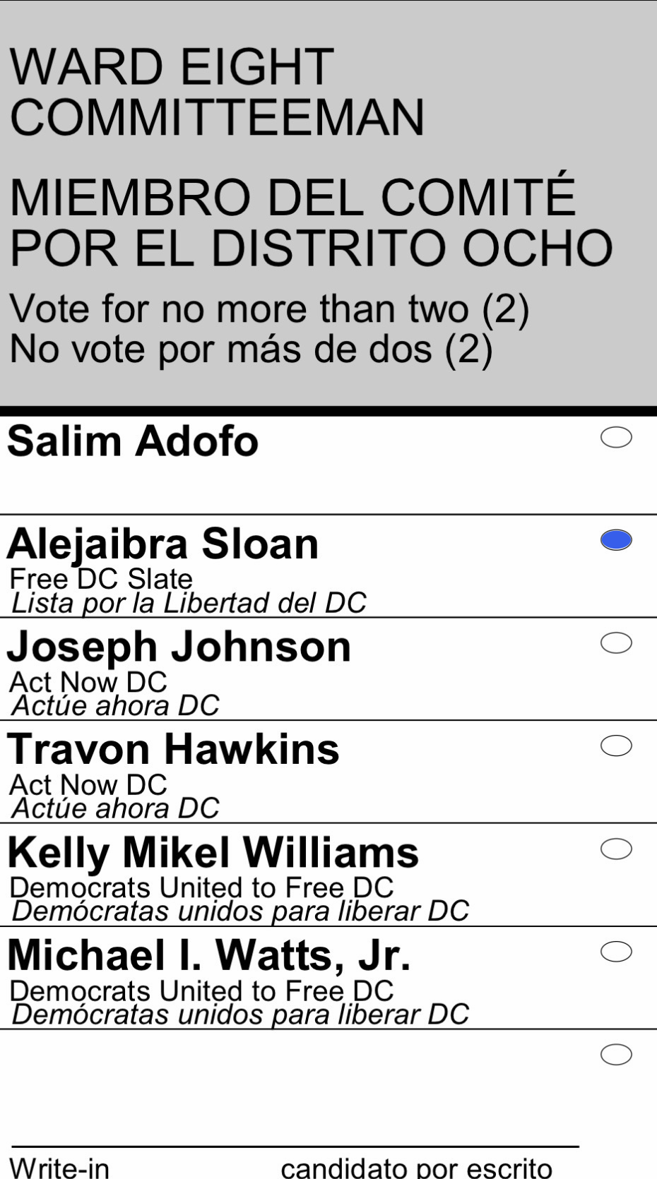 Ward 8 Committeeman